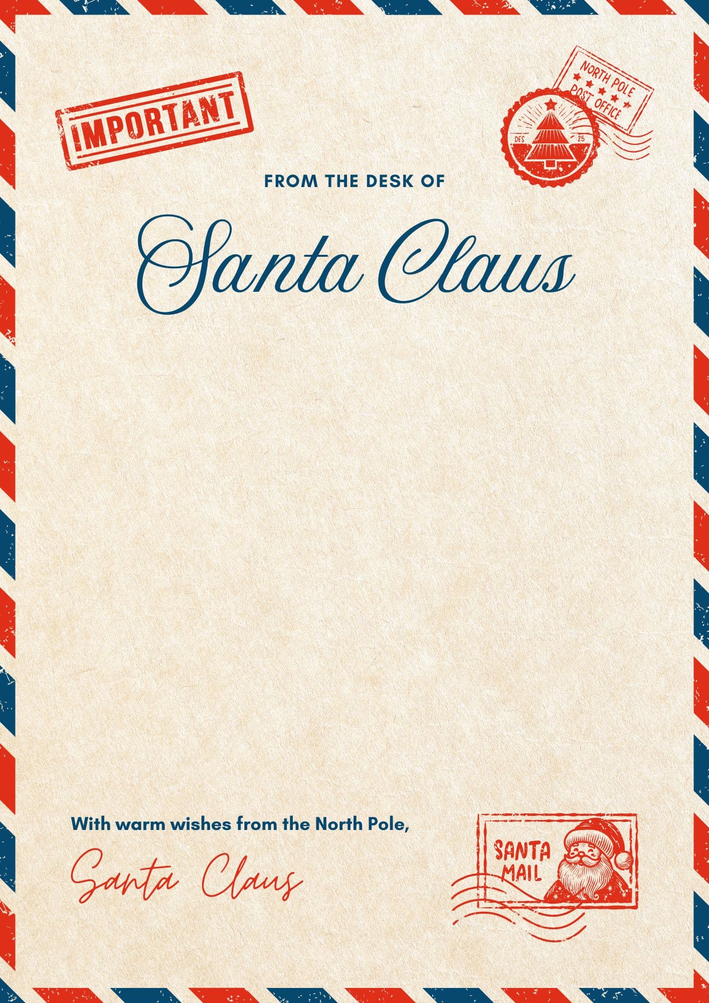 Printable letter from Santa Claus