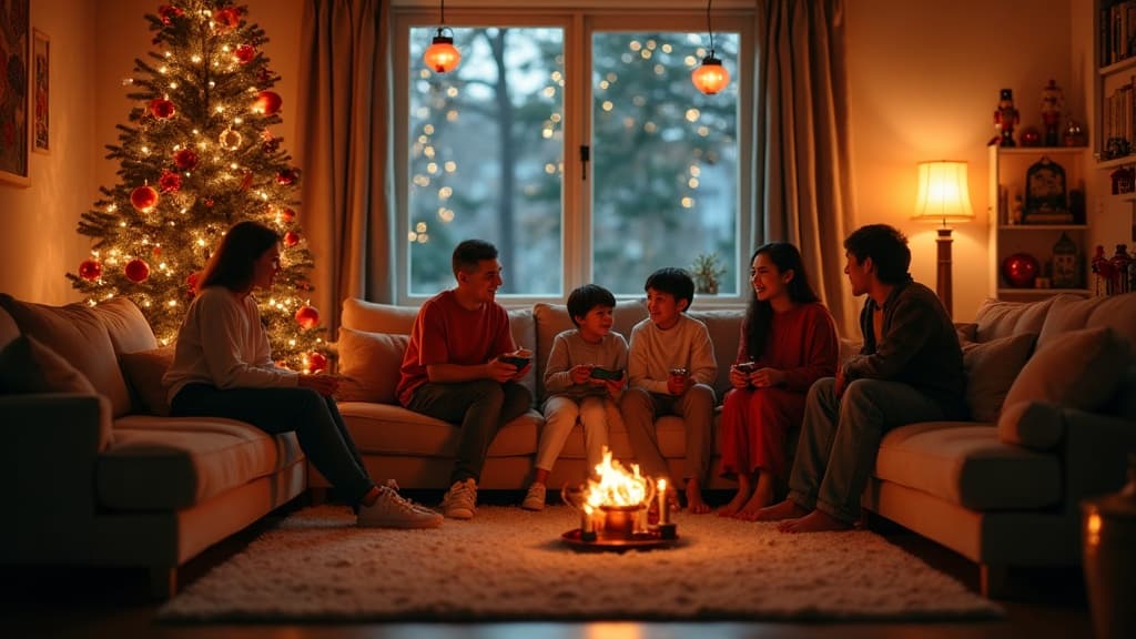 Un globo con decorazioni natalizie che rappresentano diverse culture che celebrano il Natale