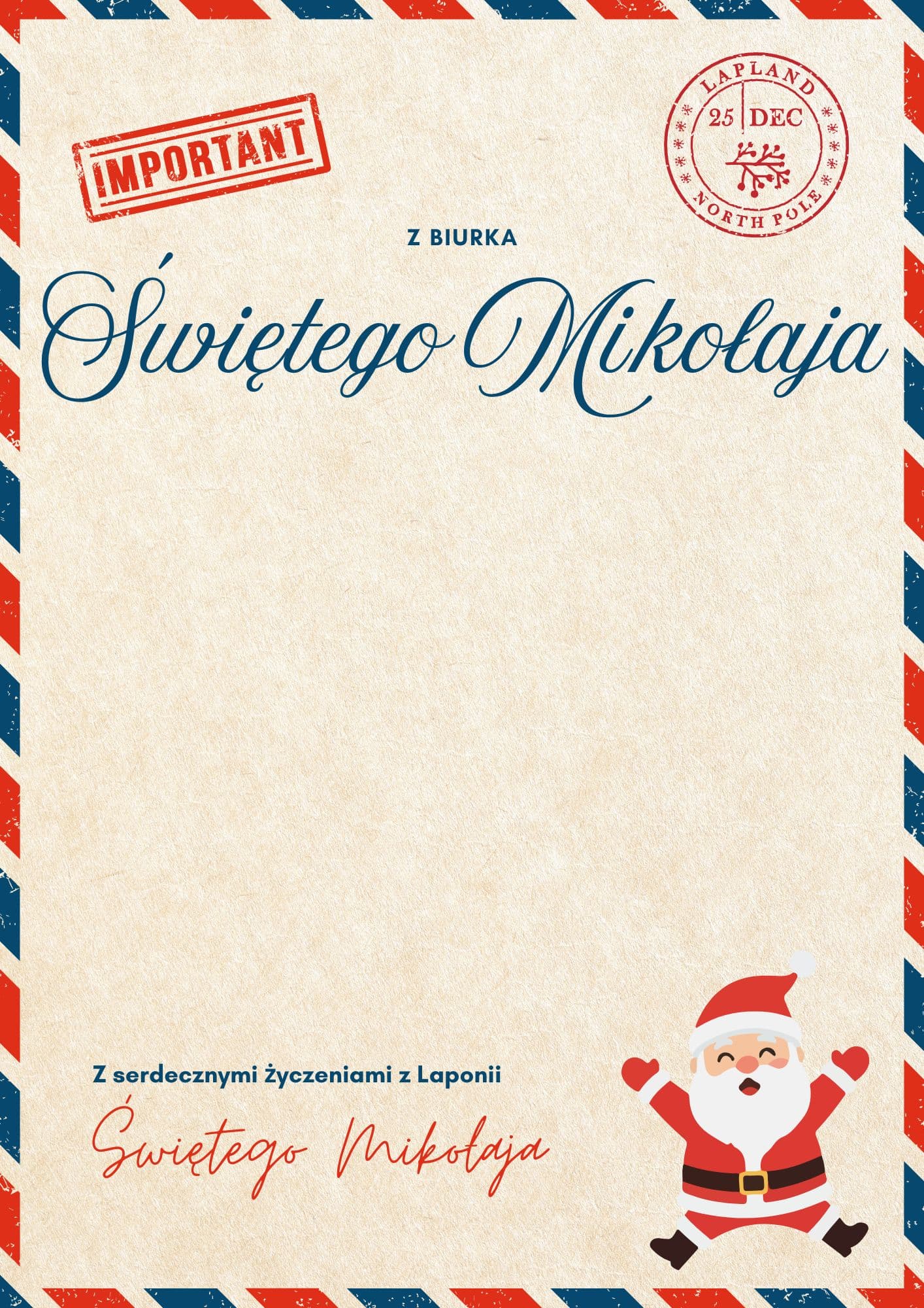 List od Świętego Mikołaja do druku