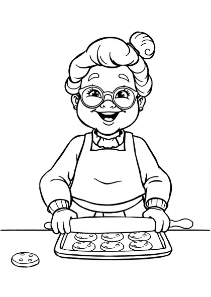 Mrs Claus baking cookies