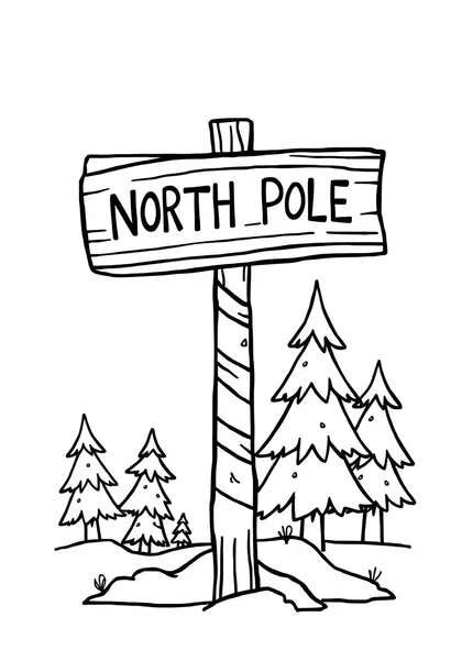 North Pole signpost