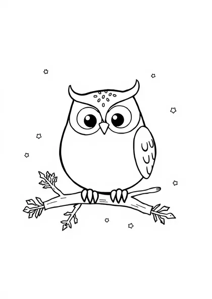 Owl on a snowy branch