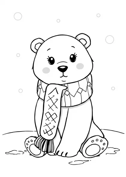 Polar bear in a scarf