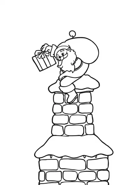 Santa on the chimney