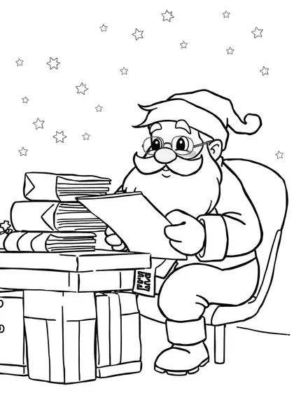 Santa reading children's letters