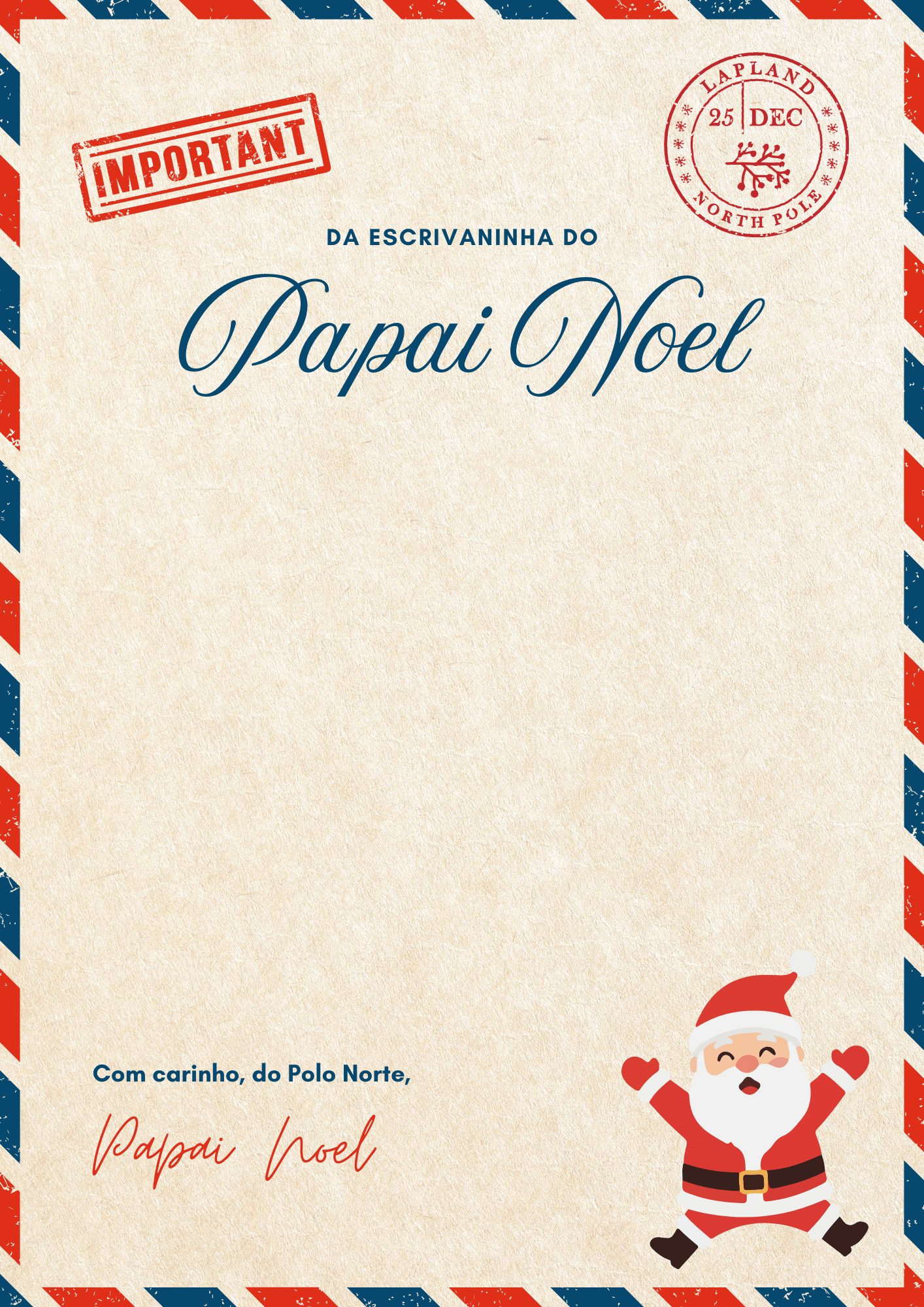 Receba sua carta GRÁTIS e personalizada do Papai Noel